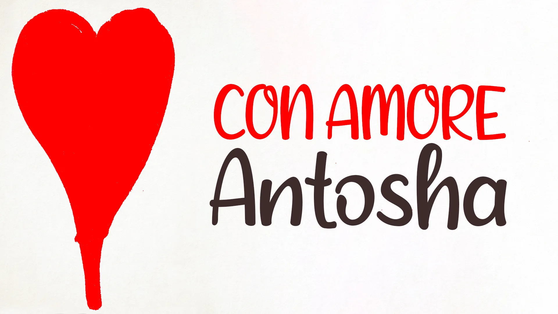 Con amore, Antosha - poster